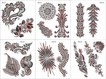 Water Transfer Tattoos - Henna Designs